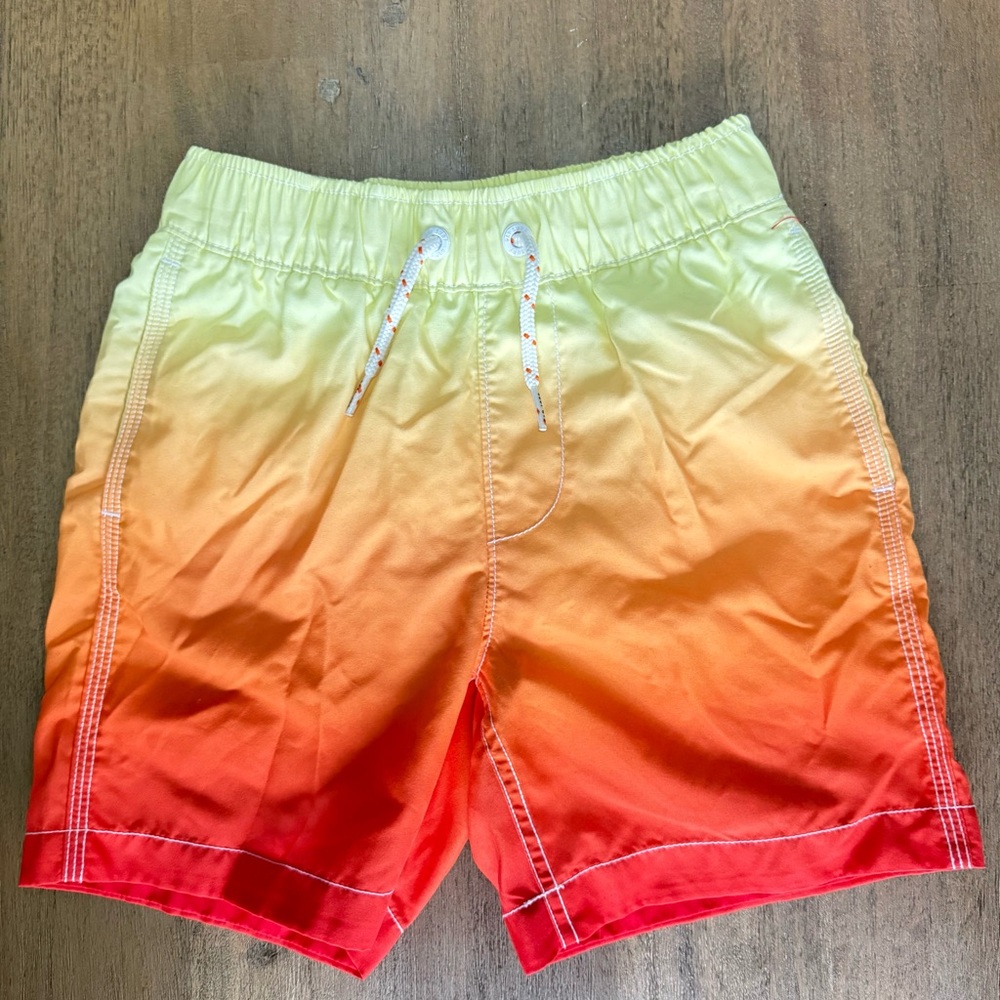 GAP Kid’s Red and Yellow Ombre Board Shorts